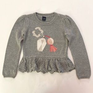 GAP Baby Girl Gray perfume knit Sweater size 4T
